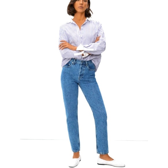 Everlane 90s Cheeky High Rise Crop 28 Straight Leg Jeans - Picture 2 of 16